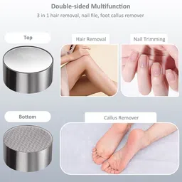 davalba 3 IN 1 Painless Crystal Hair Eraser also Use padicure for remove dead skin image 3