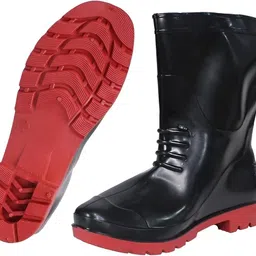 handu 11 Inch ISI CERTIFIED Puncture and Tear Resistant, Anti-Slip Safety Gumboots Boots For Men image 4