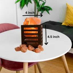 armersoul Himalayan Rock Salt Lamp Decorative Showpiece - 12 cm image 2
