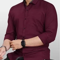 anand Men Regular Fit Solid Spread Collar Casual Shirt-picture-18