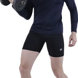 troopline Solid Men Black, Grey Tights image 4