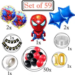aoes Spider-Man 10th Birthday Decoration Kit Red Black Theme Balloon Garland For Kids image 2