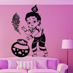 heaven decors 59 cm Decors Religious Bal Krishna Wall Sticker Self Adhesive Sticker-picture-26