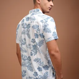 highlander Men Slim Fit Printed Spread Collar Casual Shirt image 2