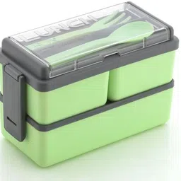 shri hari unique collection LeakProof 3 Compartment LunchBox Reusable FreezerSafe Food Containers with Spoon 3 Containers Lunch Box-picture-46