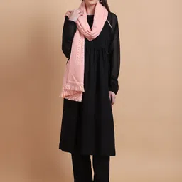 vesture Wool Self Design Women Shawl image 3