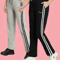 christy world Pack of 2 Women Solid Multicolor Track Pants-picture-28