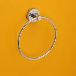 zucur Towel ring round (pack of 2) Silver Towel Holder image 3