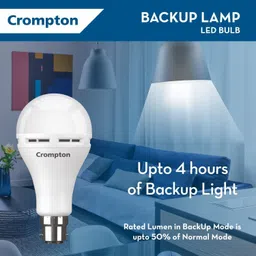 crompton LED12WDFINVNB4DCDL_Pack of 10 3.5 hrs Bulb Emergency Light image 4