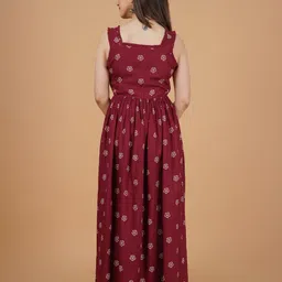 daevish Women Fit and Flare Multicolor Maxi/Full Length Dress image 2