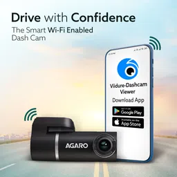 agaro Alpha Car Dash Camera, Dashboard Recorder, 3MP, 140 Degree Wide Angle, In-car Camera System image 2