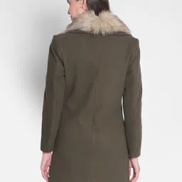 crimsoune club Polyester Solid Coat For Women image 2