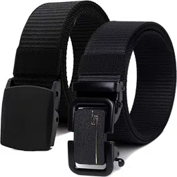 provogue Men Casual Black Nylon Belt-picture-20