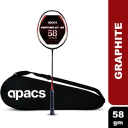 apacs Feather Weight 55 (58grams, World's Lightest) | Made with 40T Japanese Graphite Red Unstrung Badminton Racquet-picture-12