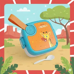 flipkart smartbuy Mighty Mini Animal Lunchbox 2 Containers Lunch box 2 Containers Lunch Box image 3