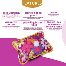 true shop ® Heating Bag Electric Hot Water Bag For Pain Relief with Charging Cord Hot Water Bag 1000 ml Hot Water Bag image 2