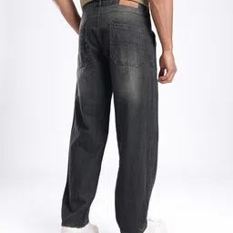 glitchez Men Relaxed Fit Mid Rise Black Jeans image 3
