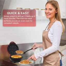 fulkiza Mini Waffle Maker SS Non-Stick Electric Iron Machine Waffles, Pan Cakes M05 Waffle Maker-picture-19