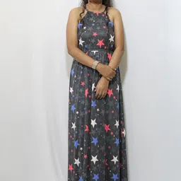 eastbay Women Fit and Flare Multicolor Maxi/Full Length Dress-picture-37