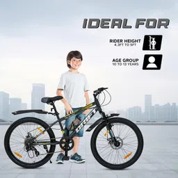 vesco Drift 24T Kids Multi-Speed Gear Cycle for Boys & Girls age 9 to 13 24 T (inch) Mountain Cycle image 2