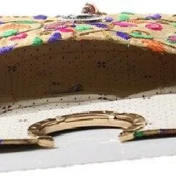 satija Party, Formal, Casual Cream Clutch - Mini image 5