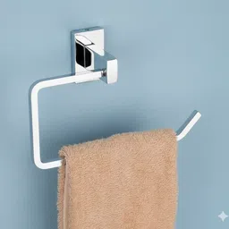 harigario Square Base Modern Towel Ring 7 inch 1 Bar Towel Rod-picture-18