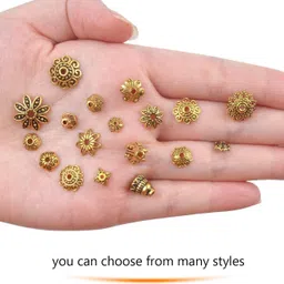 Zibuyu 100 Gram(About 200-250pcs) Bali Style Jewelry Making Metal Beaded Charm image 3