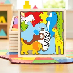 vhd Multicolor Wooden Animal Puzzle – Fun & Educational Toy for Kids AW14-picture-15