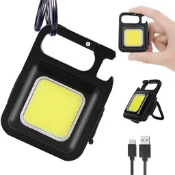 gitesh USB Rechargeable LED COB Mini Flashlights Bright light with keychain Torch LED Front Rear Light Combo-picture-26