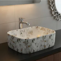 SACROZ Luxury Gold Marble Finish Ceramic Table Top Wash Basin MS-309 Table Top Basin-picture-46