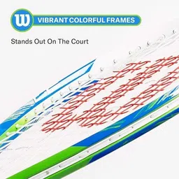 wilson Us Open 23, Blue/Green/Grey Multicolor Strung Tennis Racquet image 5