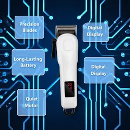 JAMMY ZONES 809A KM Professional Trimmer Beard Clipper Salon Styler 4 Length Settings A28 Fully Waterproof Trimmer 240 min Runtime 4 Length Settings image 5