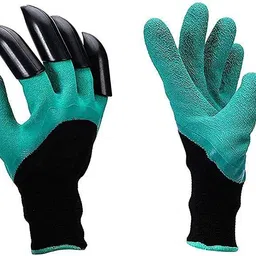 pixum Garden Gloves with Claws for Pruning |Digging |Planting | Gardening Tool for Home Pots | Washable| Best Gift for Gardener -2 Pair Gardening Shoulder Glove image 1