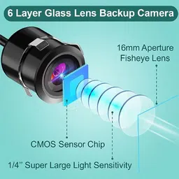 audio wheels AHD Car reverse camera only for Android Stereo. Reverse Assist Camera System image 2