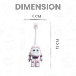 the little lookers Toothbrush for Kids/Babies Robot Design (2-10 Years) Ultra Soft Toothbrush image 2