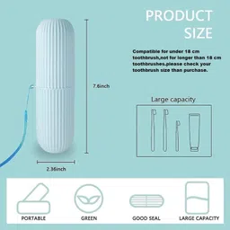 swaursaha Toothbrush Holder / Portable Travel Toothbrush Storage Box /Toothbrush box(Blue) Toothbrush Case image 3