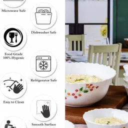 cello Opalware Dessert Bowl Glass Pudding Bowl Set image 4