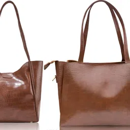 trendycraft Women Tan, Tan Tote-picture-24