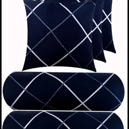 jayog enterprise Microfibre Bolster Pack of 5 Geometric 3 CUSHION 2 BOLSTER-picture-21