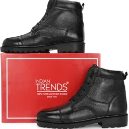indiantrends Extra Super Quality 100% Pure Leather Comfortable Boot For Men Boots For Men image 5