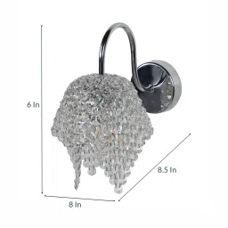 Dark Grey Crystal Wall Sconces by Stello image 5