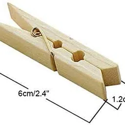 homfine Clip Standard wooden Cloth Clip (20 Pcs.) Wooden Cloth Clips image 3