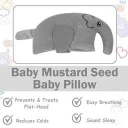 neonate care Mustard Seeds Solid Baby Pillow Pack of 1 image 4