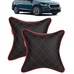 autofit Black, Red Leather Car Pillow Cushion for Skoda-picture-34
