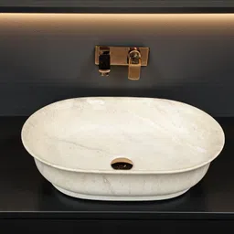 clayramic Premium Designer Ceramic Tabletop Wash basin(M-Kanas-1095-New) Kanas-1095-Matt(22x15x5.5) Table Top Basin image 2