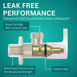 waterman by joy Joy 005 Angle Cock (Pack Of 2) With Flange Chrome Finish Full Brass Body Faucet Angle Valve For Toilet Jet Spray Angle Cock Faucet image 4