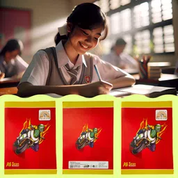 gs store Prakesh Semi-Rough A4 Notebook Rulled 300 Pages image 4