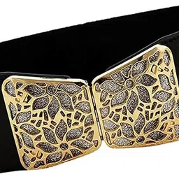 Women Casual Black Fabric Belt-image-9