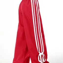 style beurua Women Striped Red Track Pants image 2
