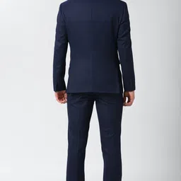 peter england Men Single Breasted Textured Suit image 2
